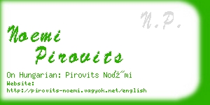 noemi pirovits business card